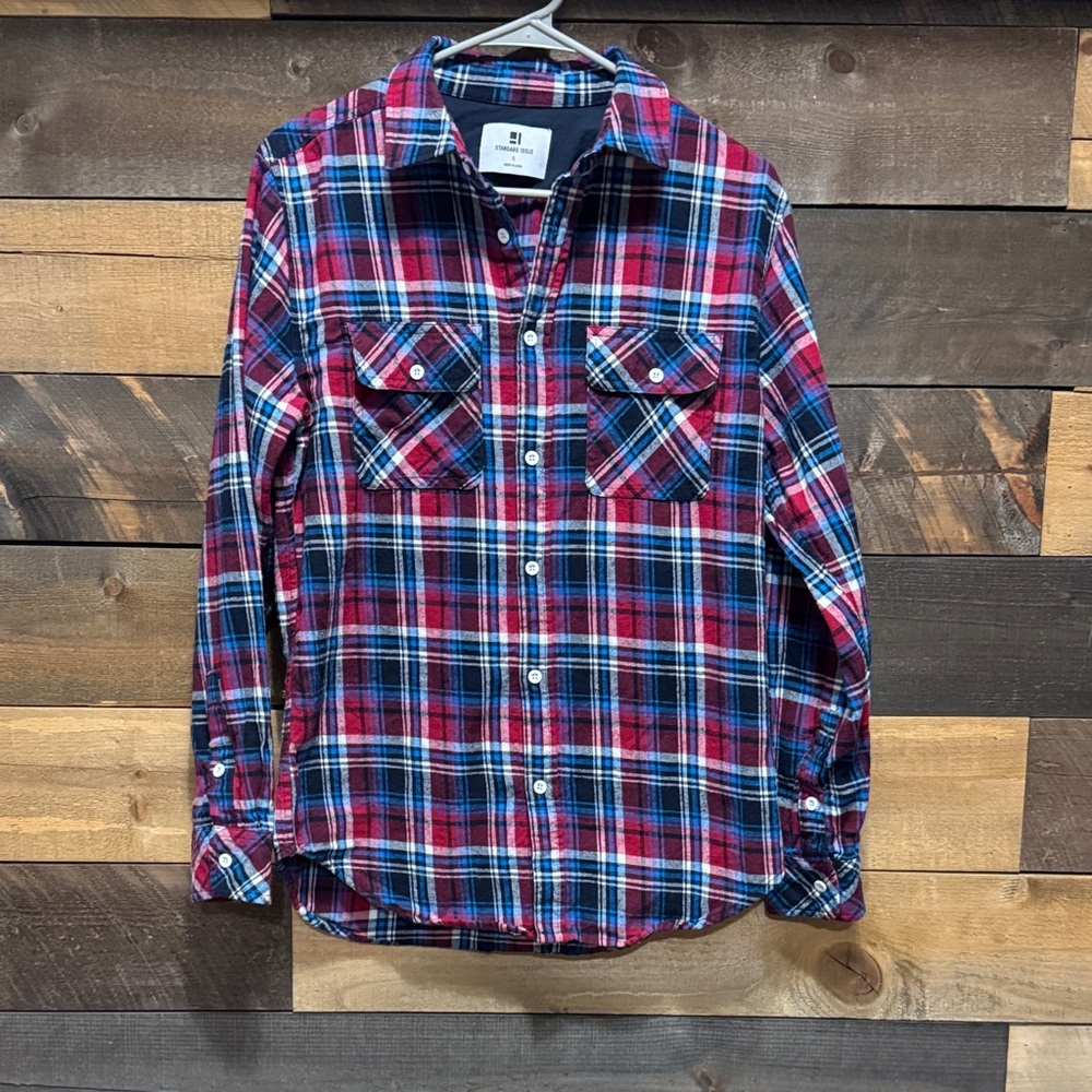 Standard Issue Red & Blue Plaid Button-Down Shirt